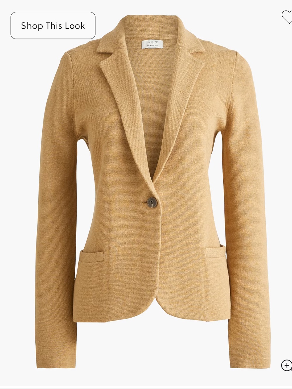 J. Crew NWT❗️School Boy Camel Button Knit Blazer Jacket - Picture 9 of 10